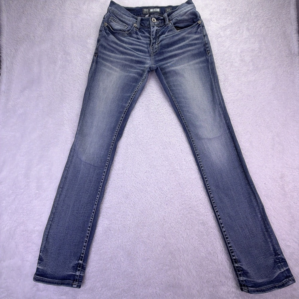 BKE 'Alec'‎ Slim Straight Leg Jeans Men's 30x33 Blue Med Wash Stretch Denim